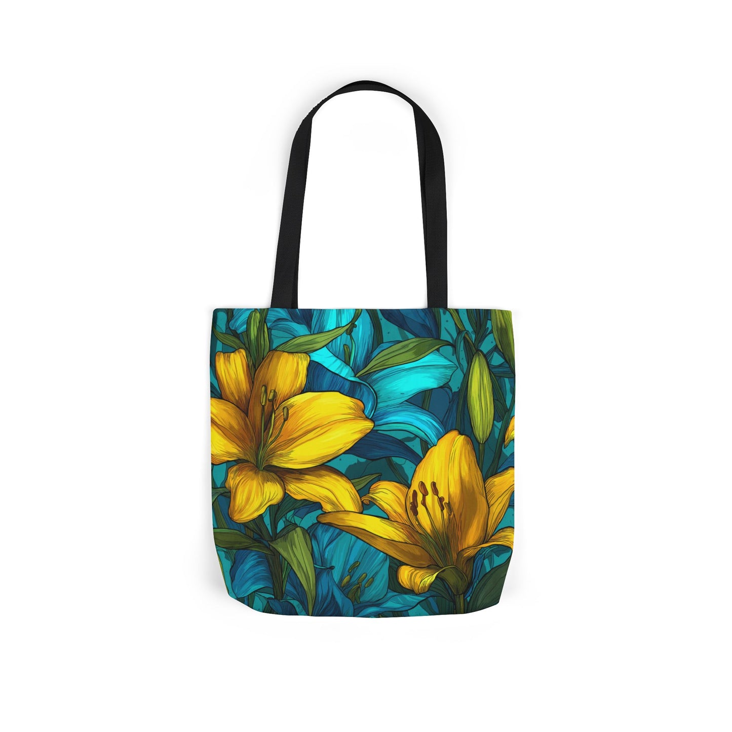 Vibrant Floral Canvas Tote Bag