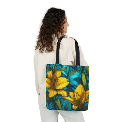 Vibrant Floral Canvas Tote Bag