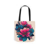 Floral Canvas Tote Bag with 5-Color Straps
