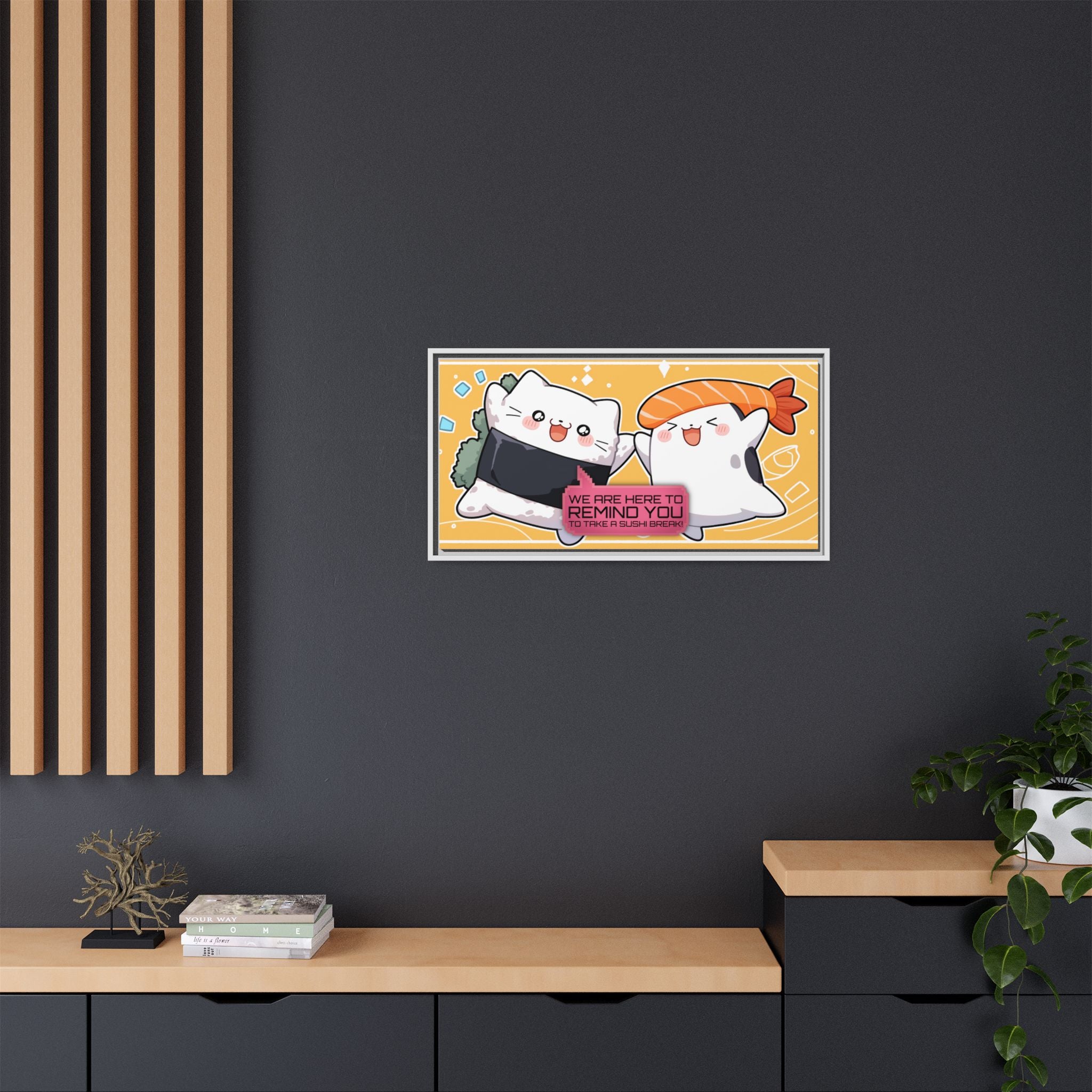 Cute Sushi Reminder Matte Canvas Wall Art