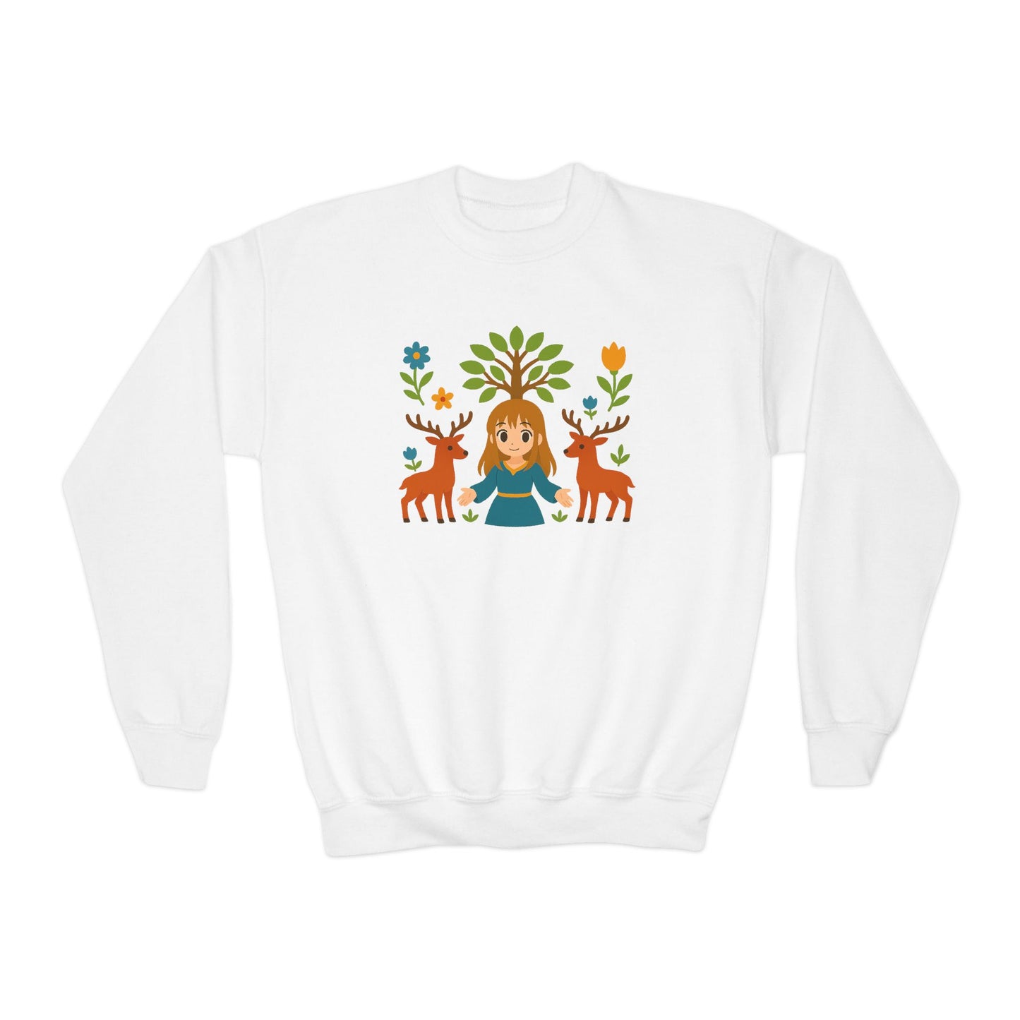 Whimsical Nature Youth Crewneck Sweatshirt