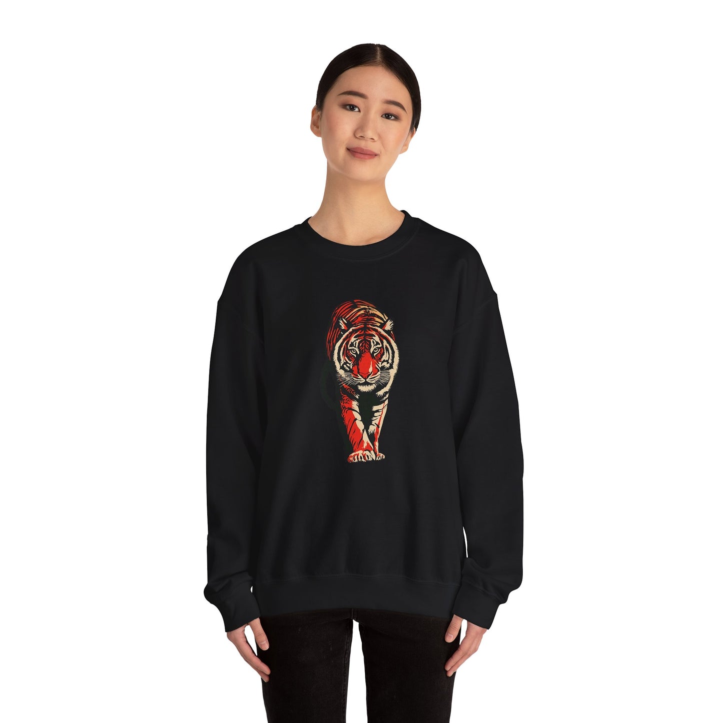 Tiger Graphic Crewneck Sweatshirt