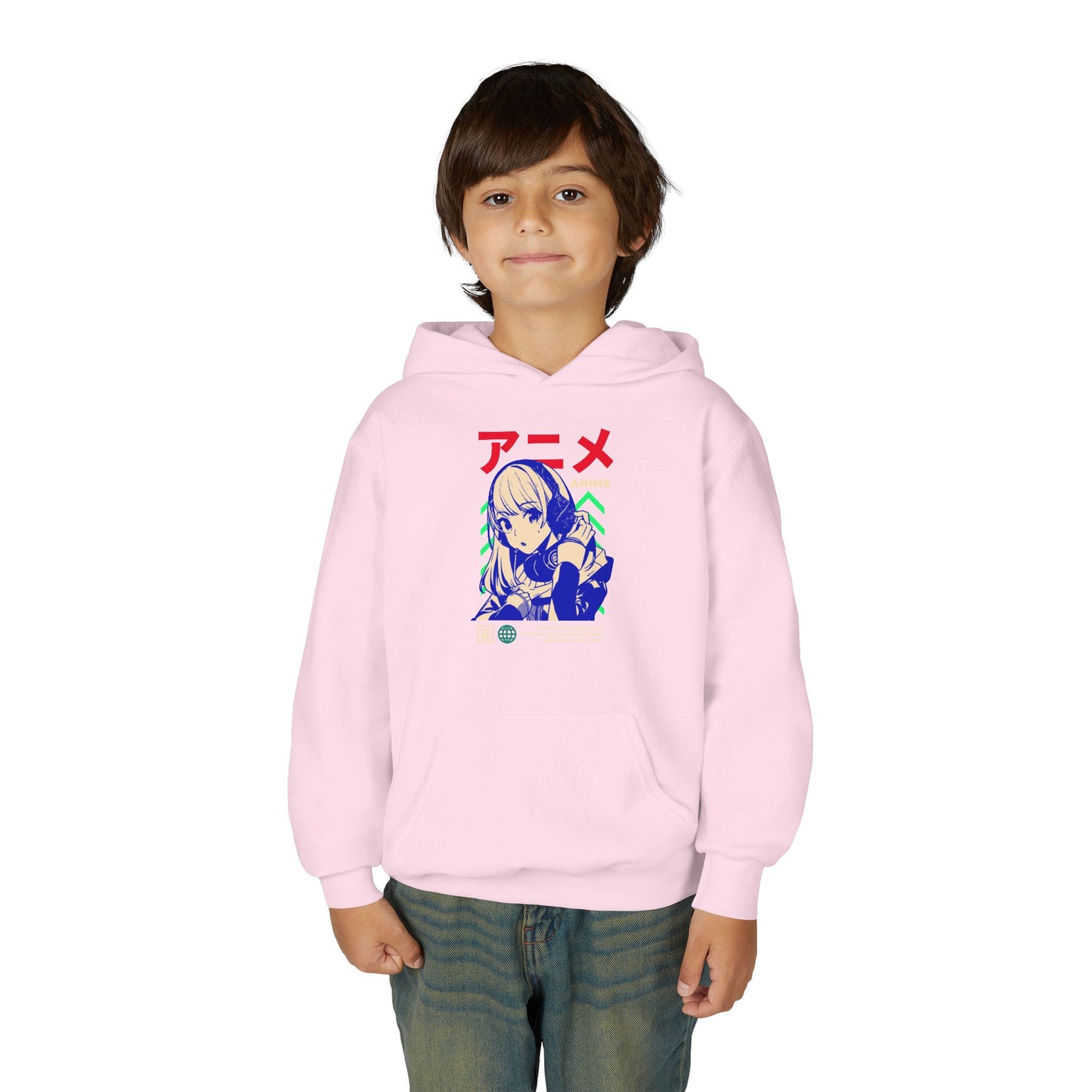 Anime-Inspired Youth Hooded Sweatshirt