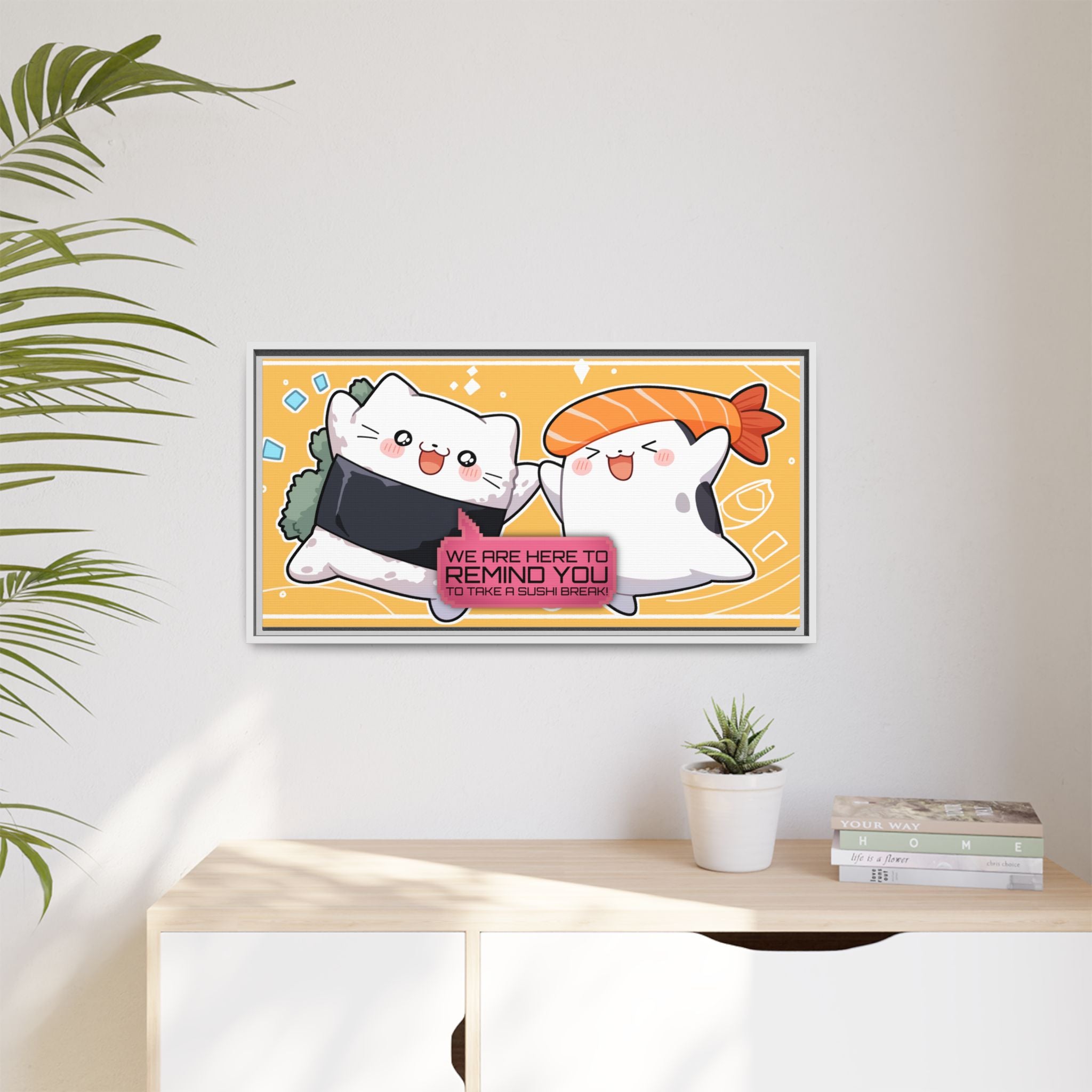 Cute Sushi Reminder Matte Canvas Wall Art