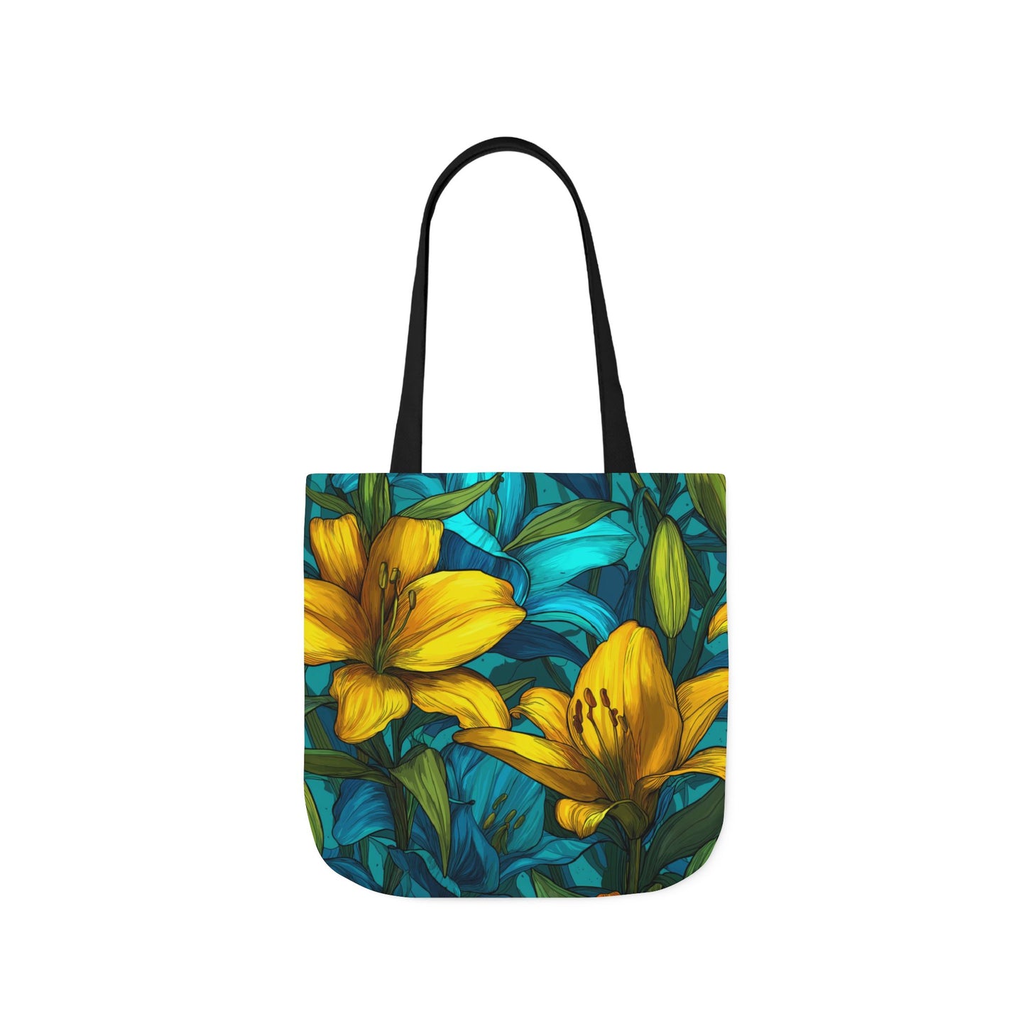 Vibrant Floral Canvas Tote Bag