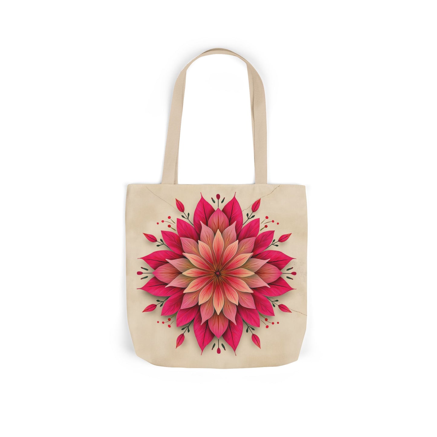 Colorful Floral Canvas Tote Bag