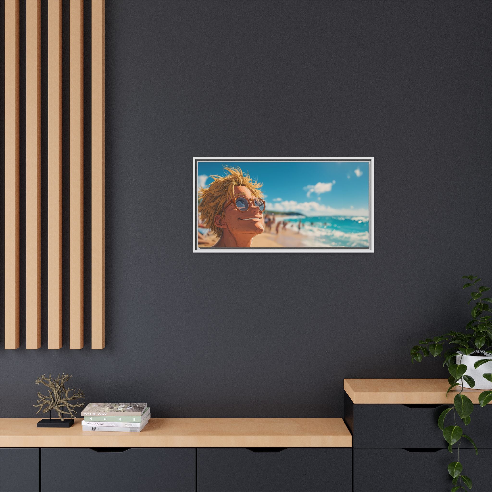 Framed Matte Canvas Art Piece