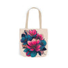 Floral Canvas Tote Bag with 5-Color Straps