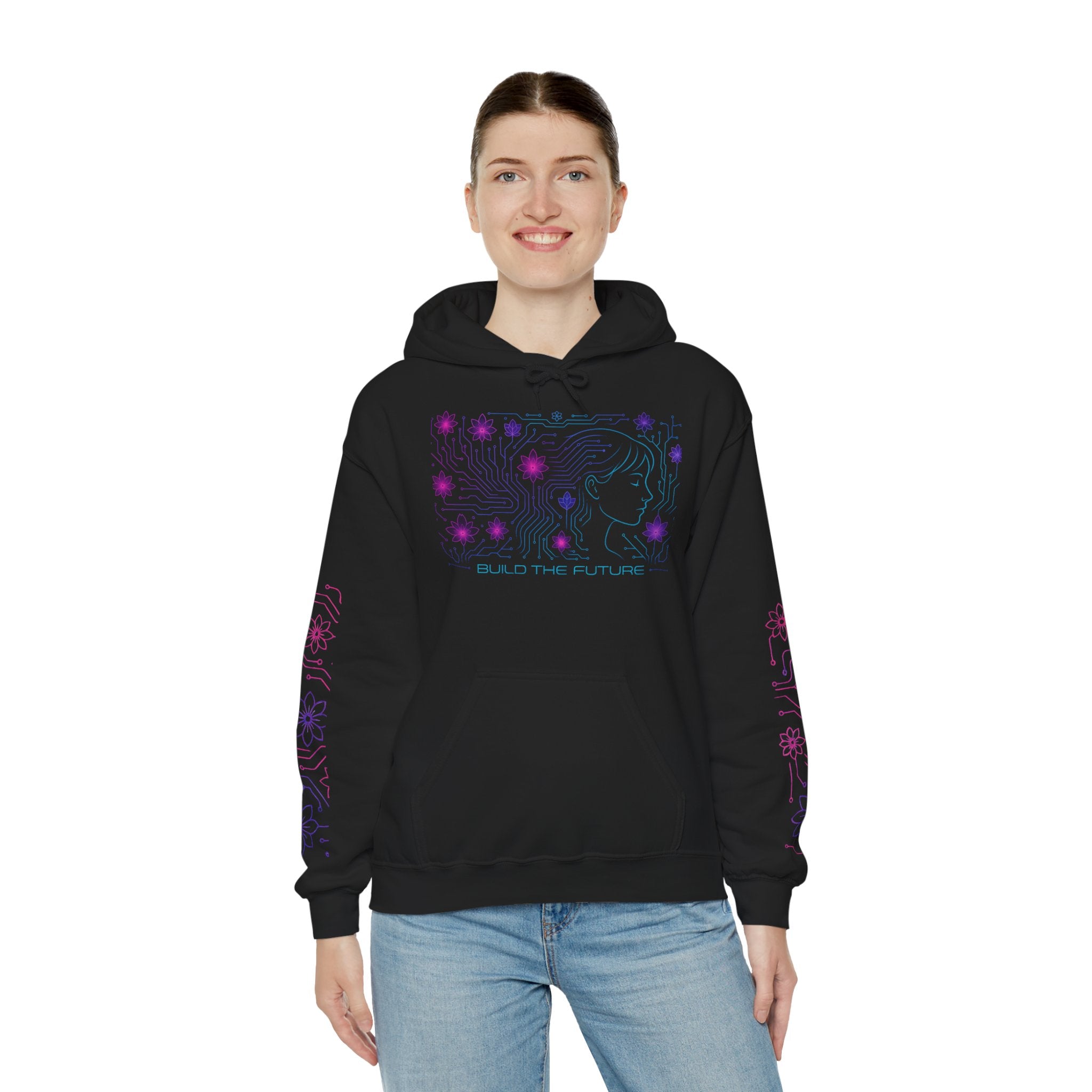 Floral Graphic Hooded Sweatshirt