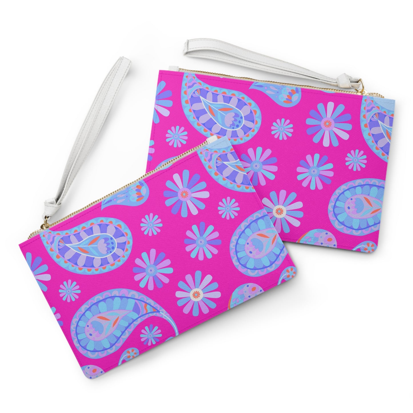 Vibrant Floral Clutch Bag