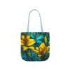 Vibrant Floral Canvas Tote Bag