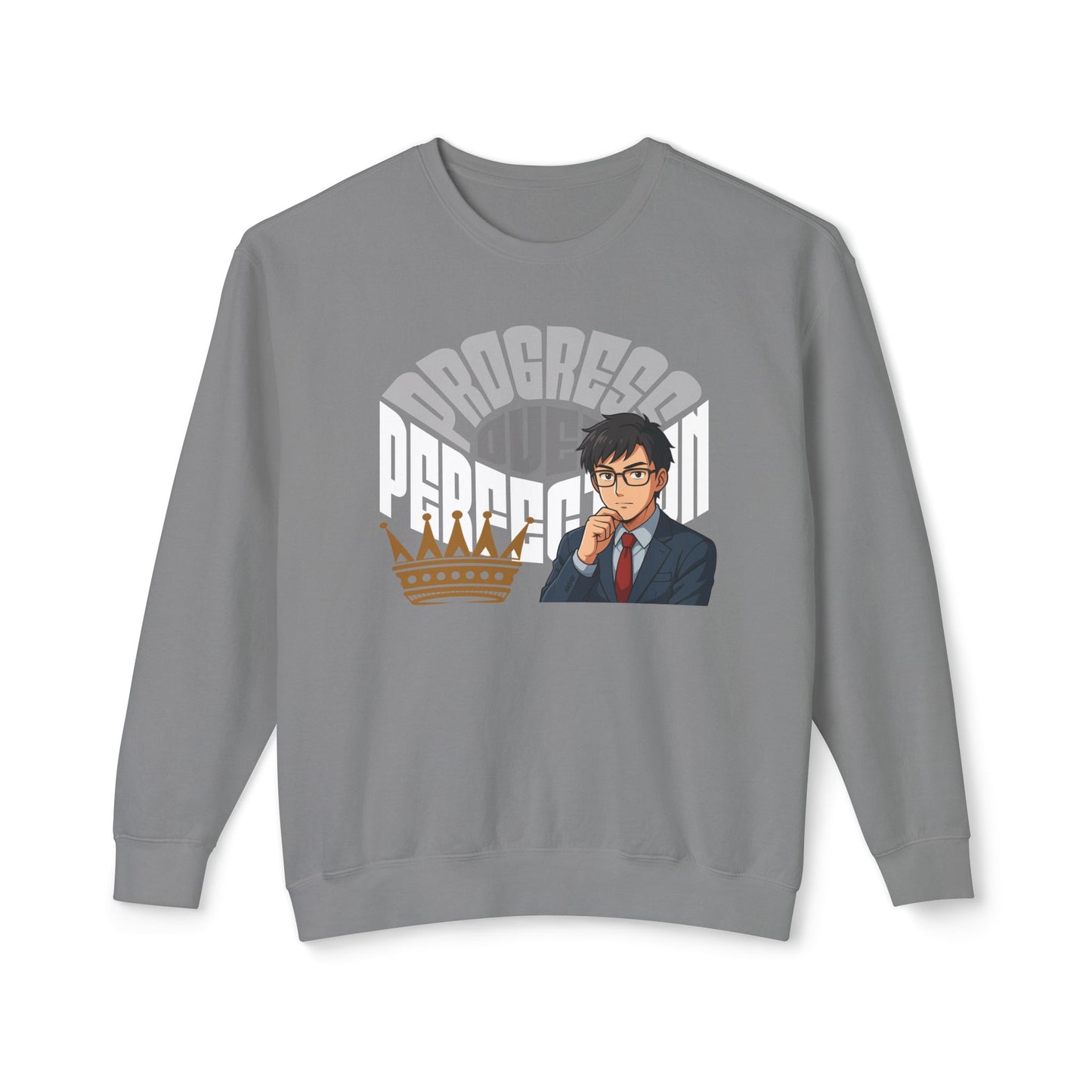 Progress Over Perfection Unisex Lightweight Crewneck Sweatshirt