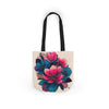Floral Canvas Tote Bag with 5-Color Straps