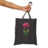 Rose Design Cotton Canvas Tote Bag