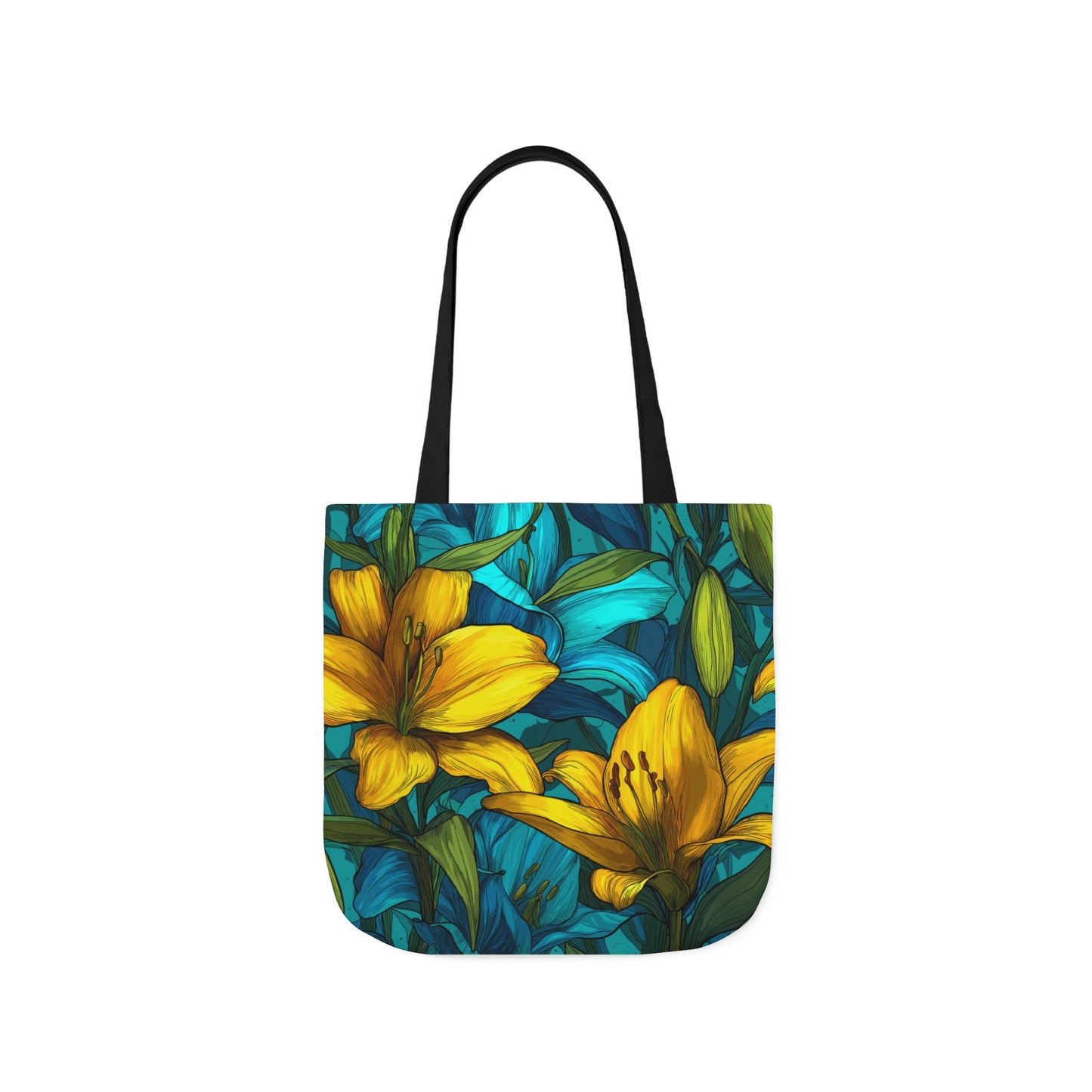 Vibrant Floral Canvas Tote Bag