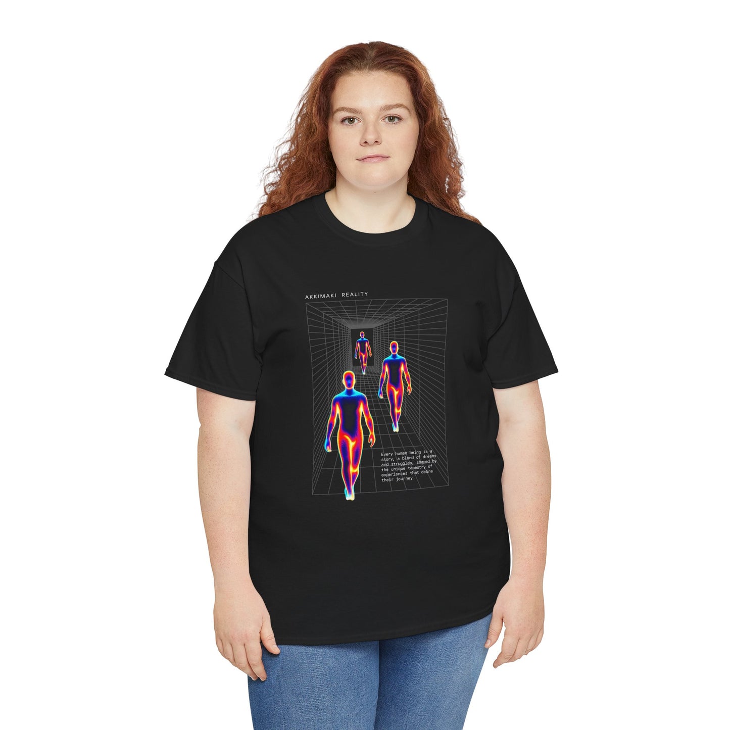 Vibrant Graphic Tee - Retro Neon Human Design