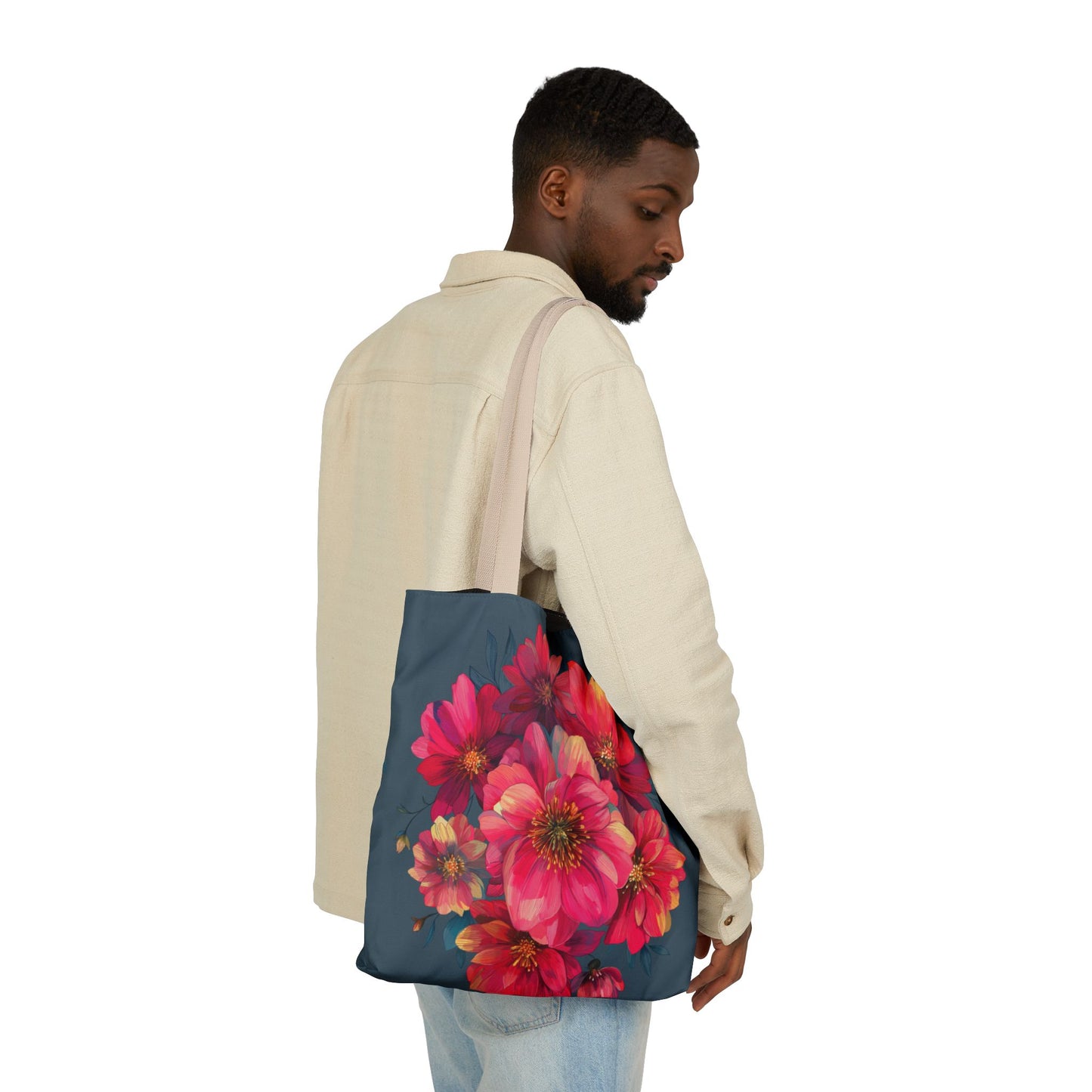 Floral Canvas Tote Bag