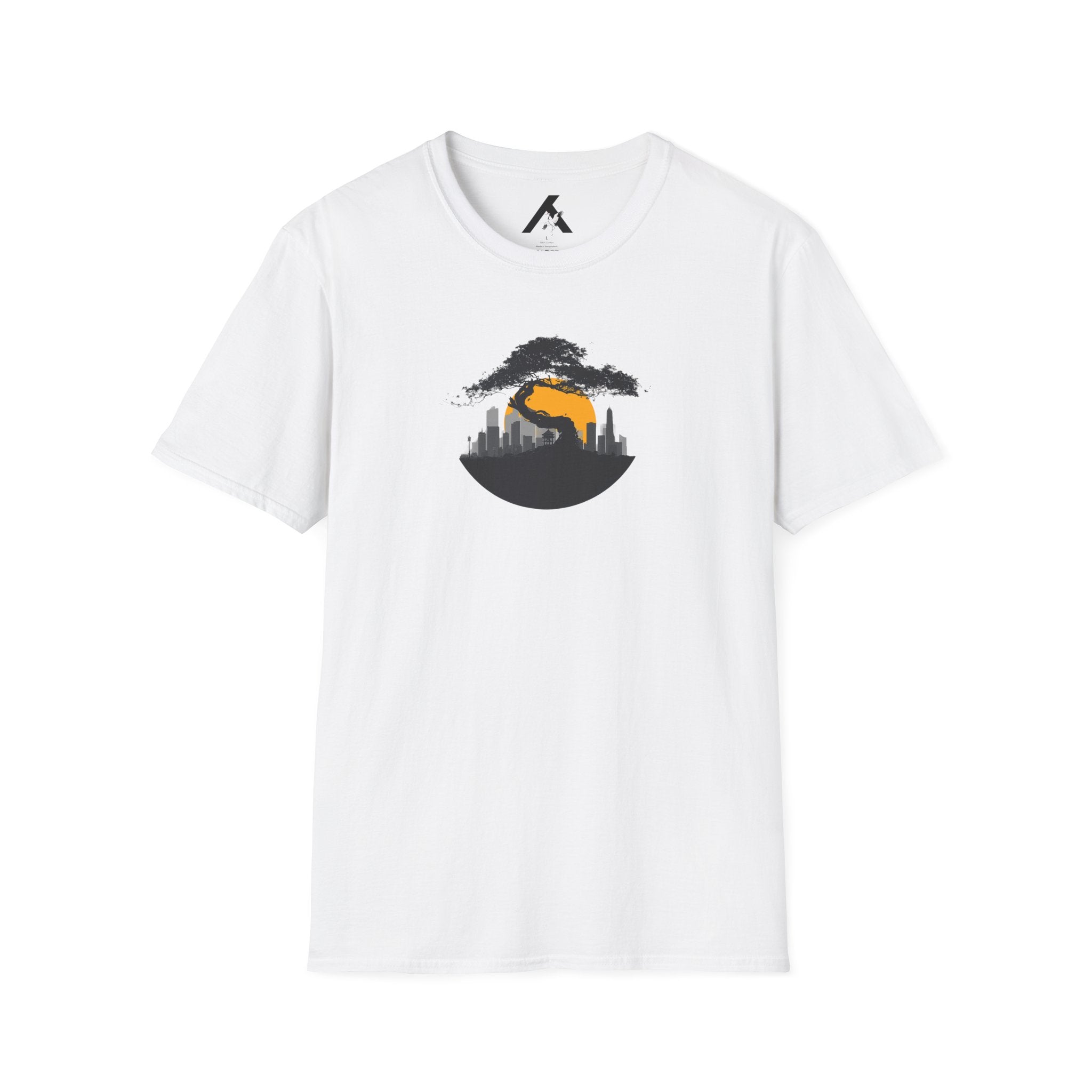 Minimalist Sunset T-Shirt — Bonzai Silhouette Graphic Tee