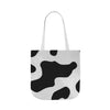 Chic Cow Print Canvas Tote Bag
