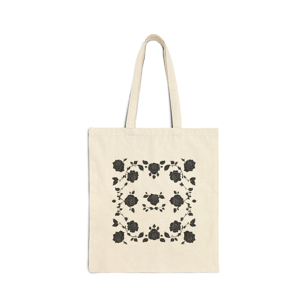 Floral Pattern Cotton Tote Bag