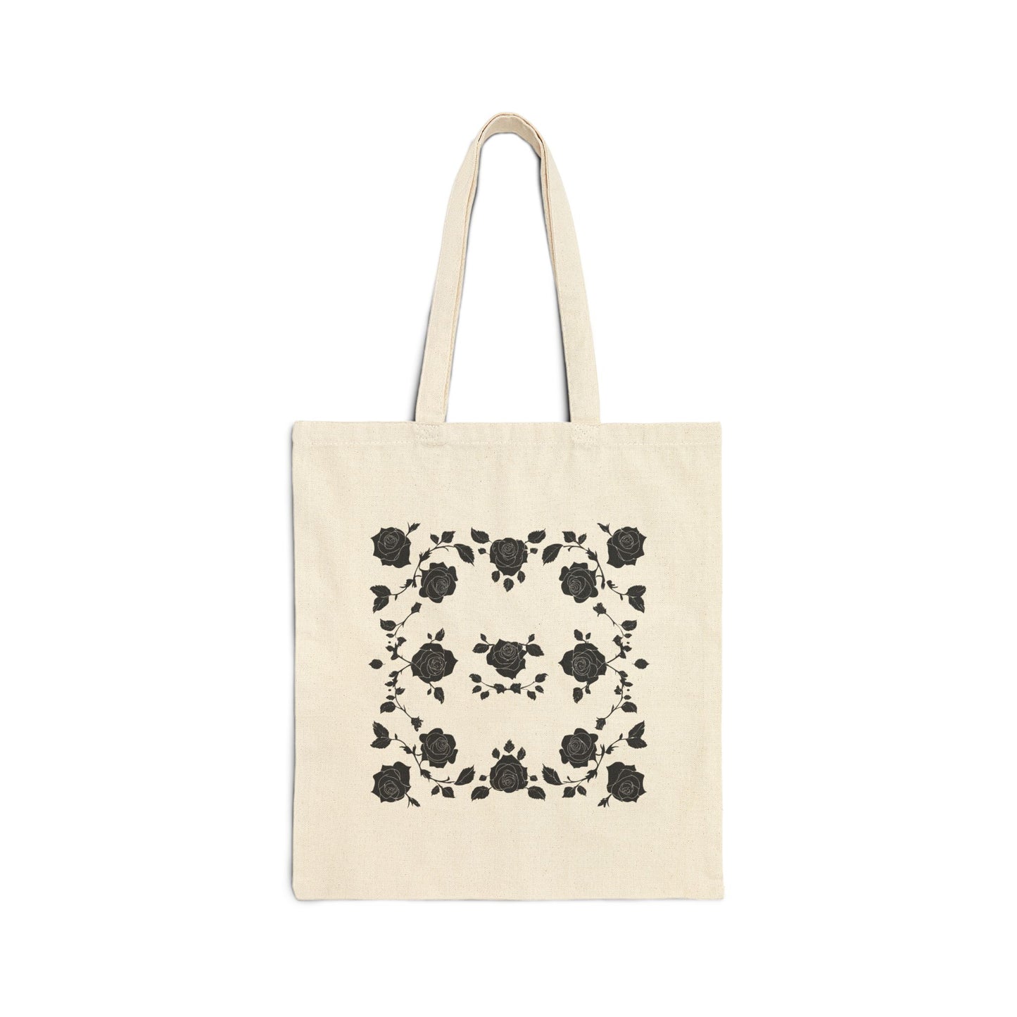Floral Pattern Cotton Tote Bag