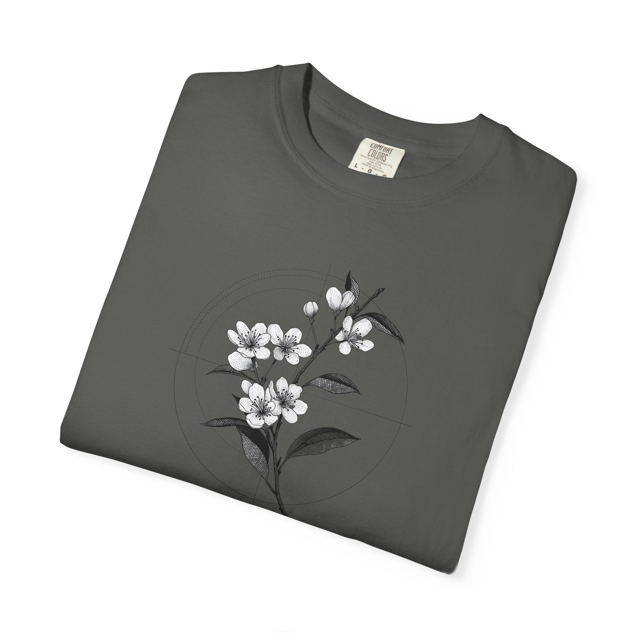 Botanical Sketch T-Shirt — Minimal Floral Illustration Tee