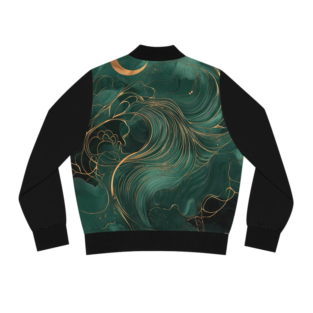 Women's Emerald Wave Bomber Jacket