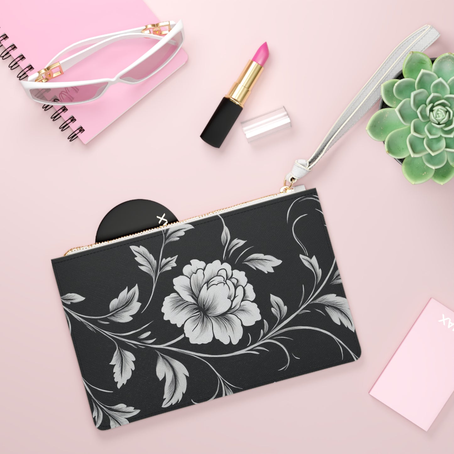 Floral Print Clutch Bag