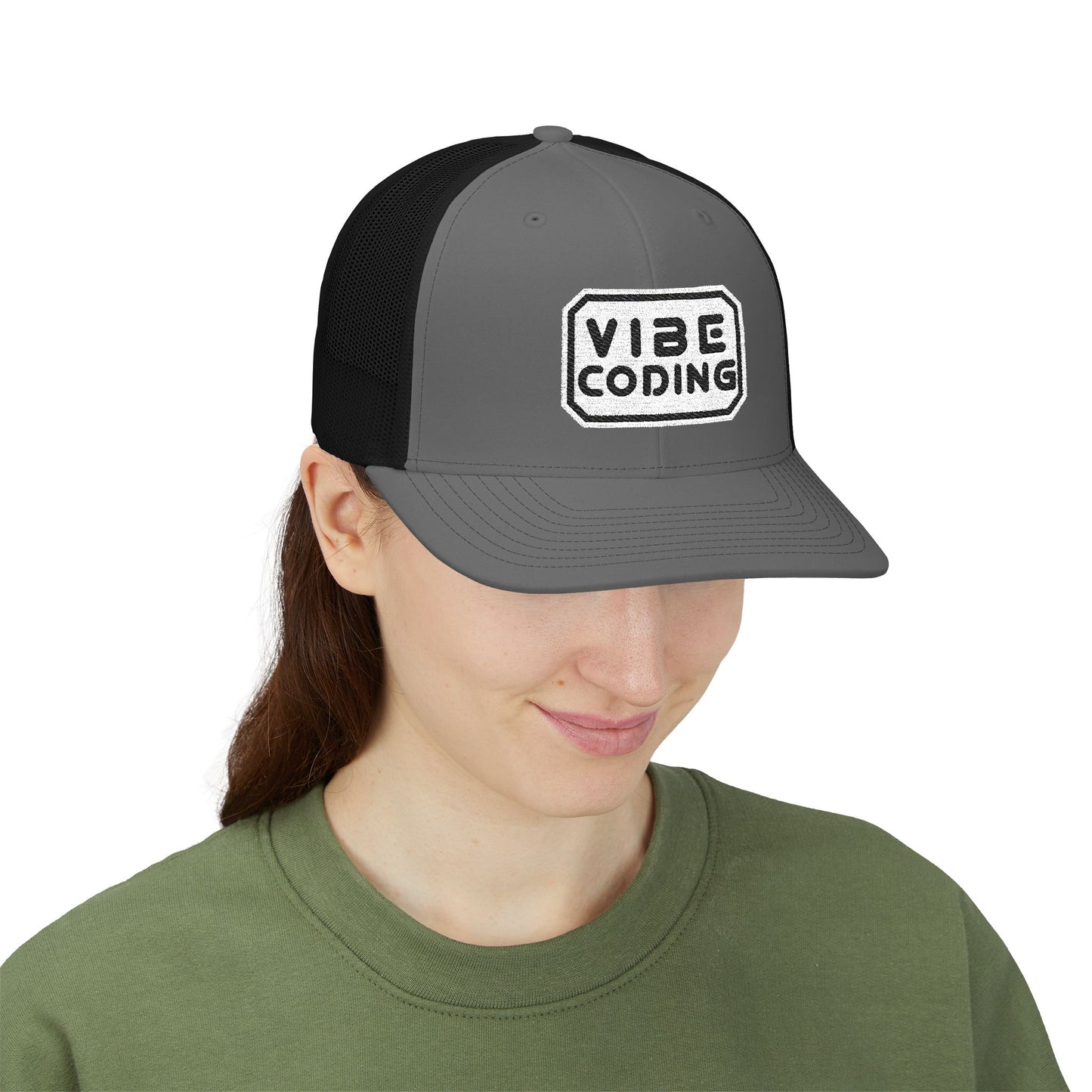 Vibe Coding Snapback Trucker Cap