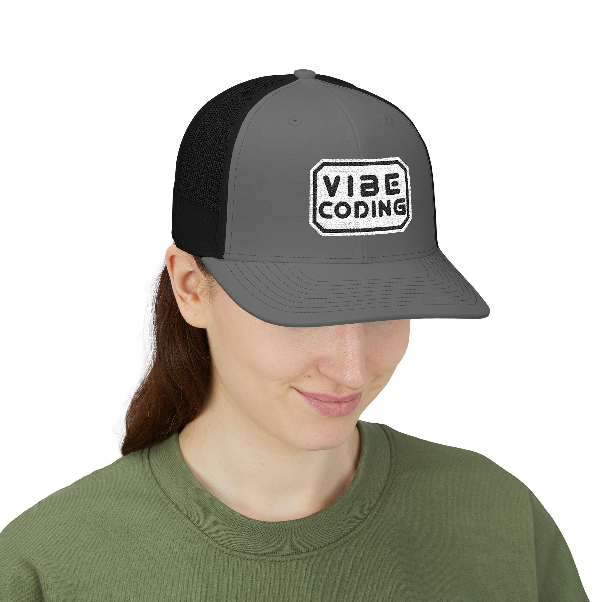 Vibe Coding Snapback Trucker Cap
