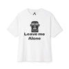 Leave Me Alone T‑Shirt — Minimalist Face Graphic Oversized Tee