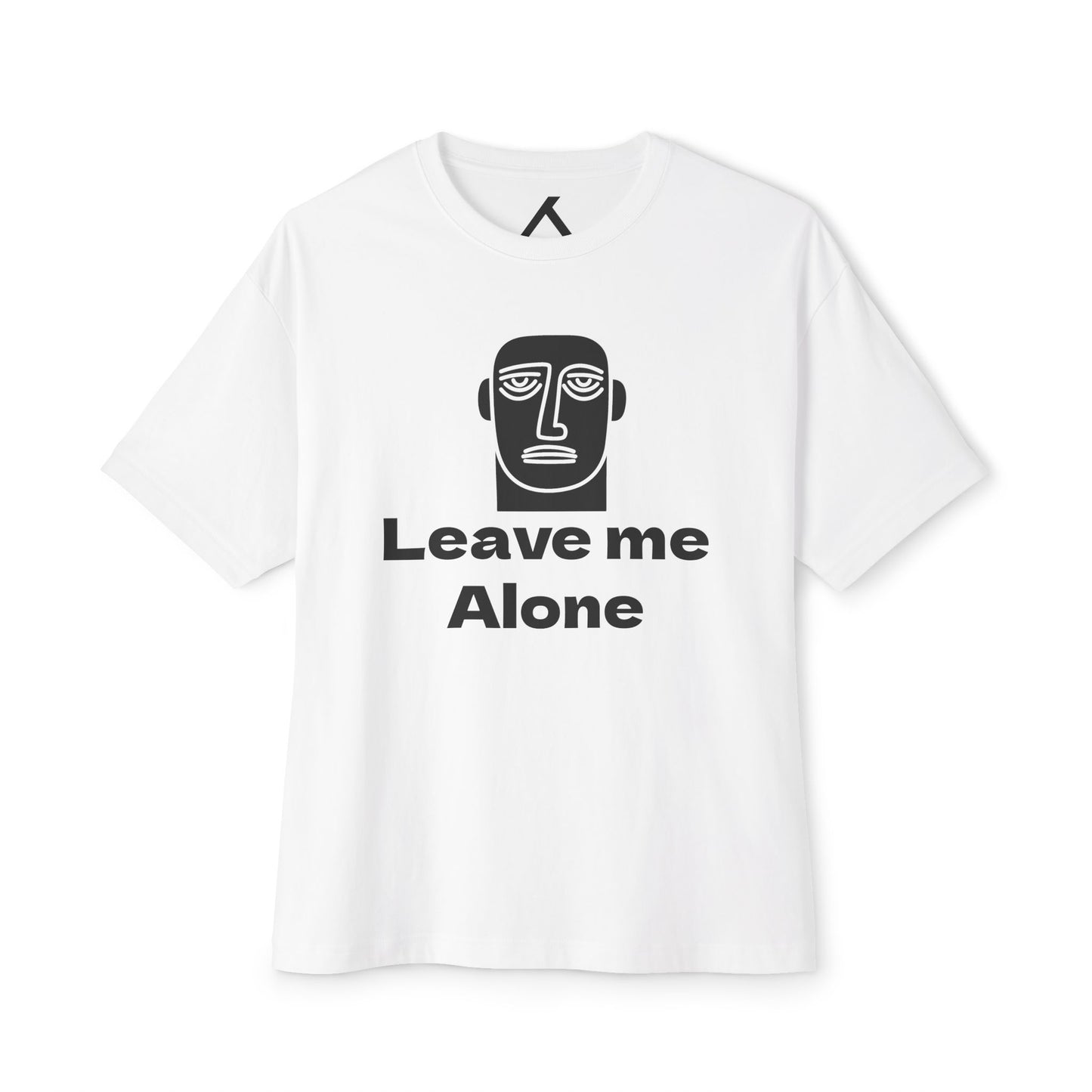 Leave Me Alone T‑Shirt — Minimalist Face Graphic Oversized Tee