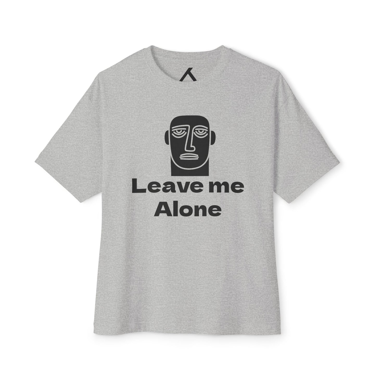 Leave Me Alone T‑Shirt — Minimalist Face Graphic Oversized Tee