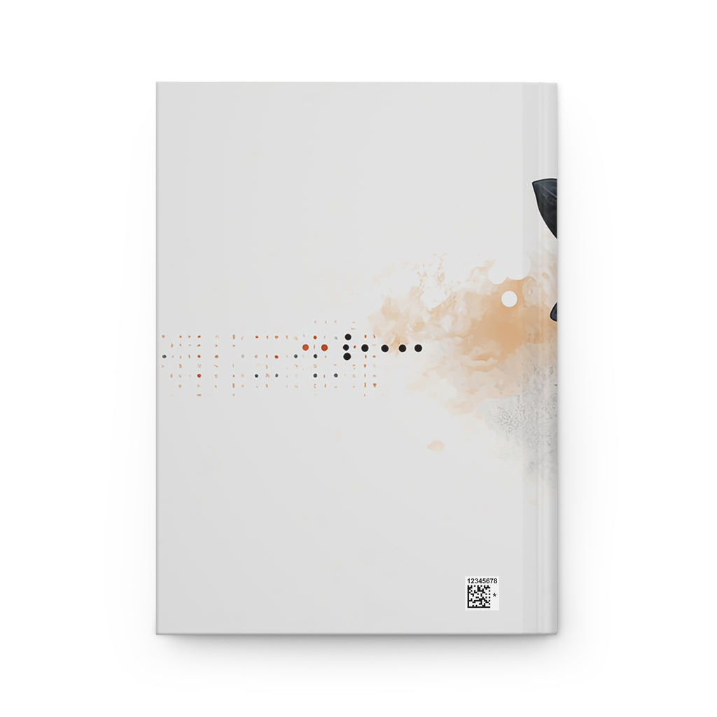 Elegant White Floral Notebook with Gold-Accent Camellia Cover