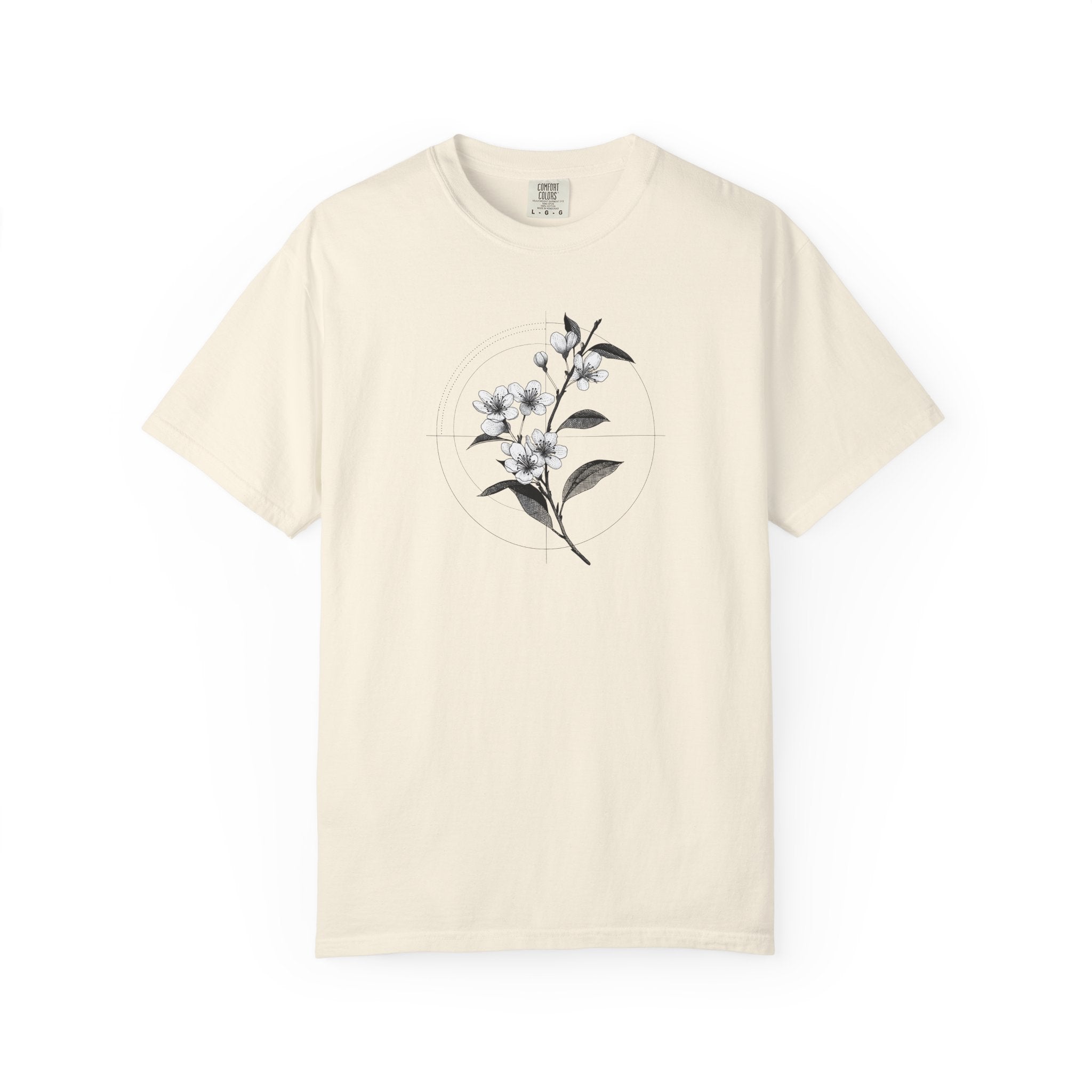 Botanical Sketch T-Shirt — Minimal Floral Illustration Tee
