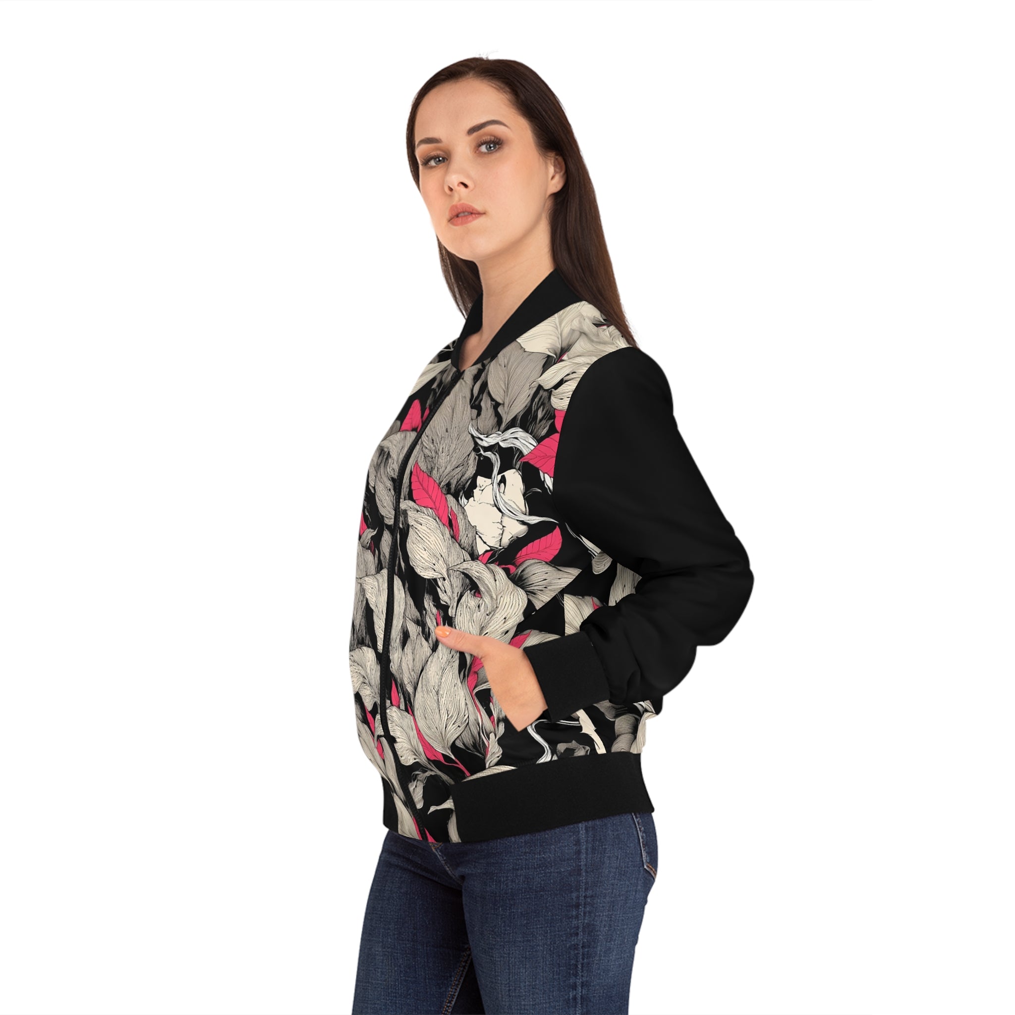 Women's Floral Escape Bomber Jacket