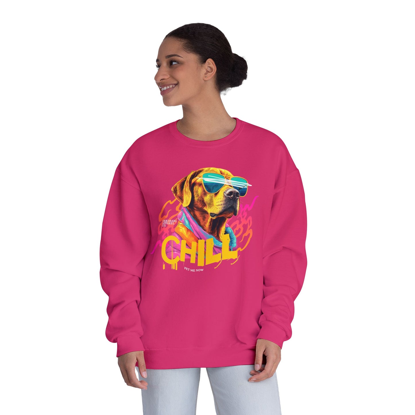 Chill Dog Graphic Crewneck Sweatshirt