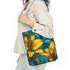 Vibrant Floral Canvas Tote Bag